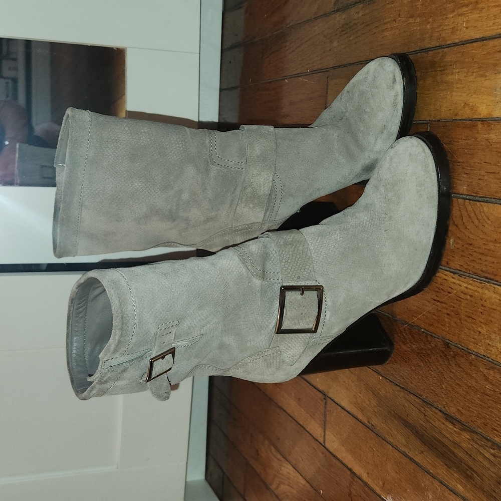 Jimmy Choo grey suede booties sz 39